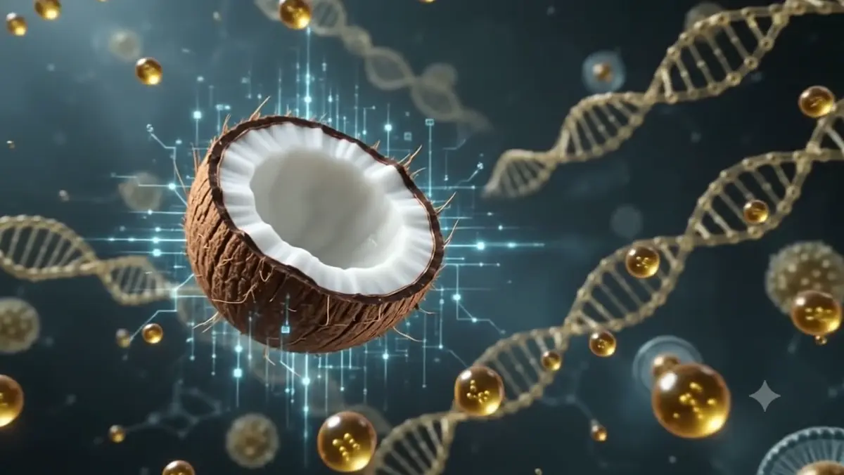 A coconut examined through a scientific lens